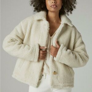 Lucky Brand Cream Teddy Jacket